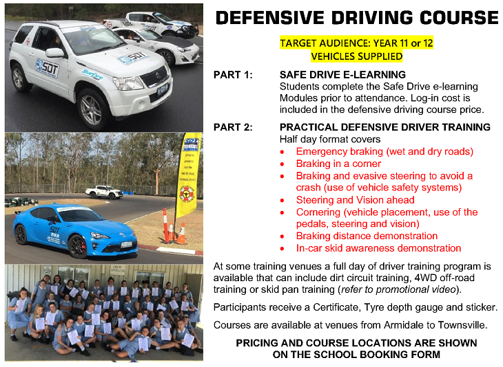 SDT School Driver Training a range of driver training programs for